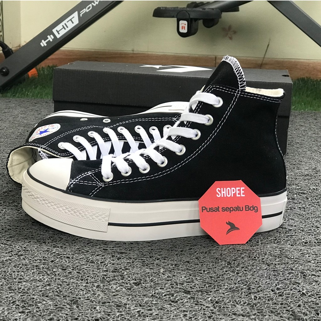 Sepatu Converse High Platform Black White