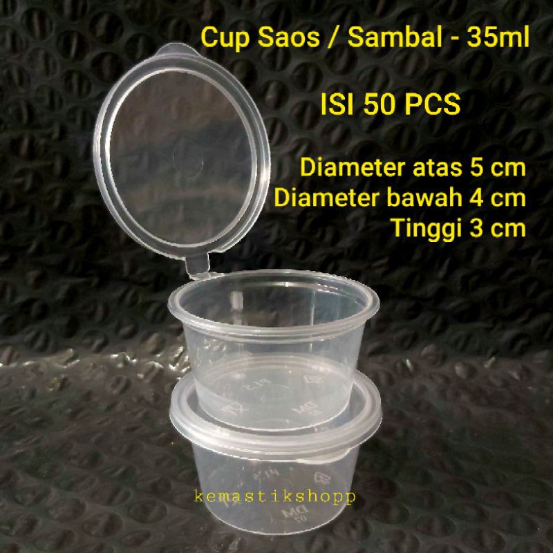 (isi 50 pcs) Cup saos sambal 35ml / wadah saos sambal 35ml