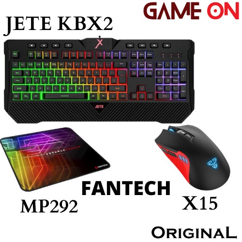 COMBO KEYBOARD GAMING MOUSEPAD MOUSE GAMING FANTECH JETE X