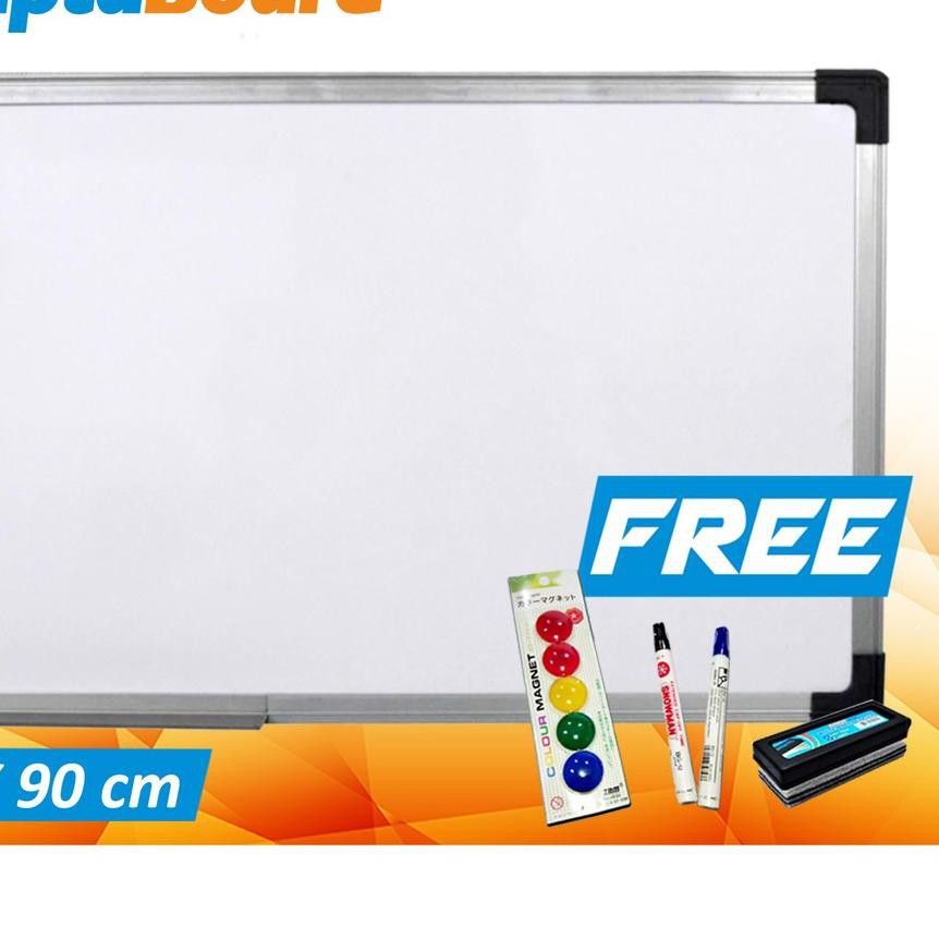 

[TERLARIS] Whiteboard Cipta Hanger 60 x 90cm Free Spidol + penghapus + Pin Color Magnet TERBARU