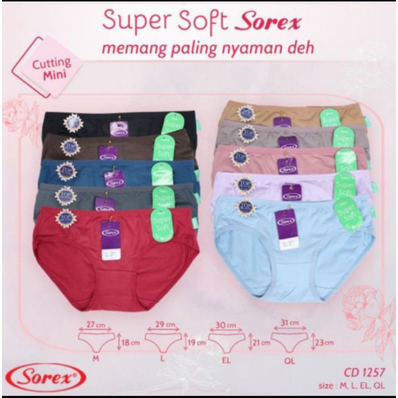 celana dalam sorex wanita super soft 1257