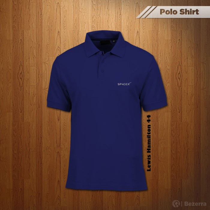 Kaos Polo Shirt Polos SpaceX Tesla Elon Musk Mobil Listrik