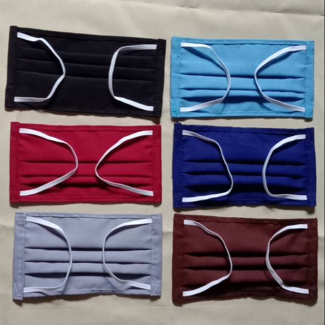 Masker Kain Oxford Drill Premium Tali Karet Earloop Dan Karet Hijab Shopee Indonesia