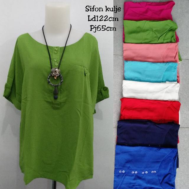 Atasan sifon wanita Jumbo 61338