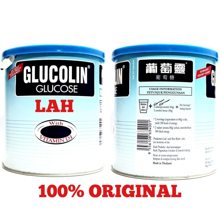 

GLUCOLIN GLUKOSA 420GR (BERKUALITAS)