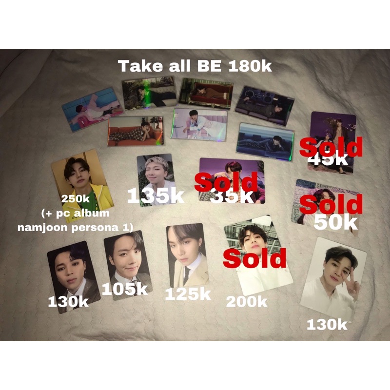 BTS Photocard TAE CARDIGAN, MOTS, LD PWS, BE, JIMIN SYS RING