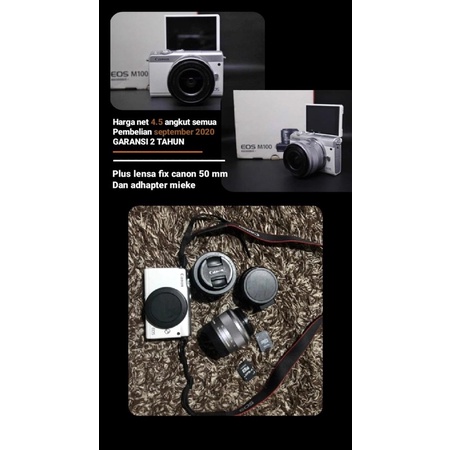 canon m100 dan lensa fix 50MM