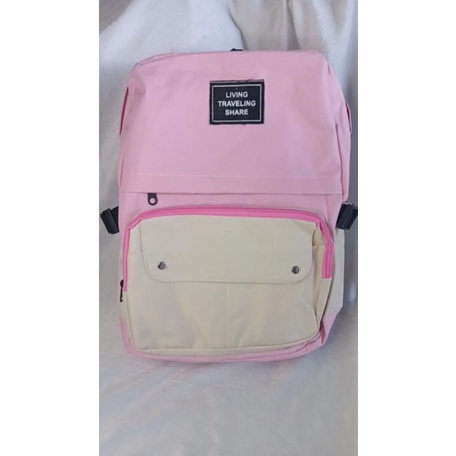 HANABI - Tas ransel sekolah TWO COLOUR Tas kekinian tas casual TANPA BONEKA