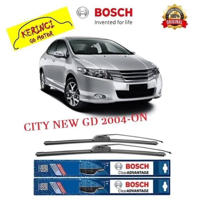 WIPER BOSCH CLEAR ADVANTAGE HONDA CITY GD 2004-ON 20&quot; &amp; 18&quot; SEPASANG