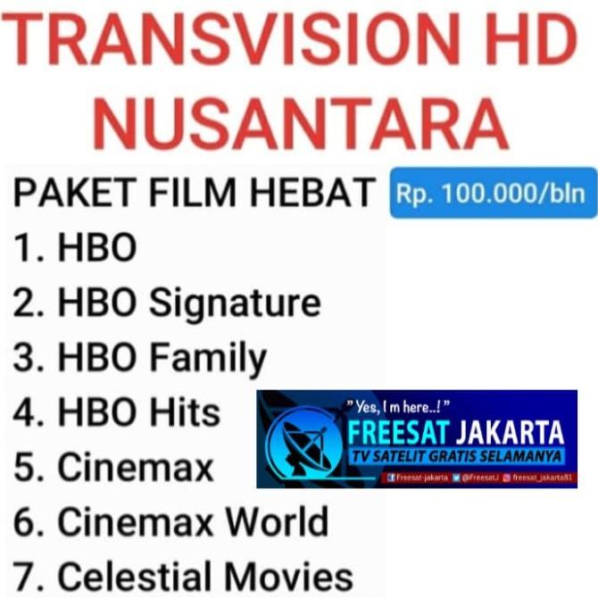 Paket Nusa Hebat Transvision Samsung Hd dan Nusantara Hd