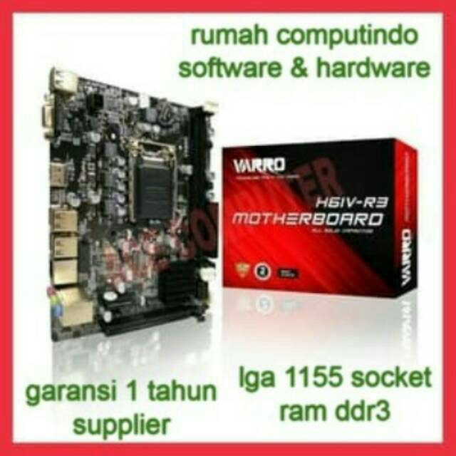 MOTHERBOARD INTEL VARRO H61MGP LGA 1155 DDR3 BARU BERGARANSI