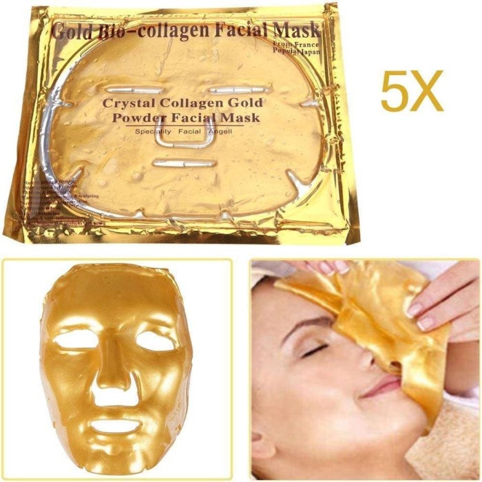 BAROKAH GAMIS Masker wajah Crystal Collagen Gold / facial mask colagen face mask ori