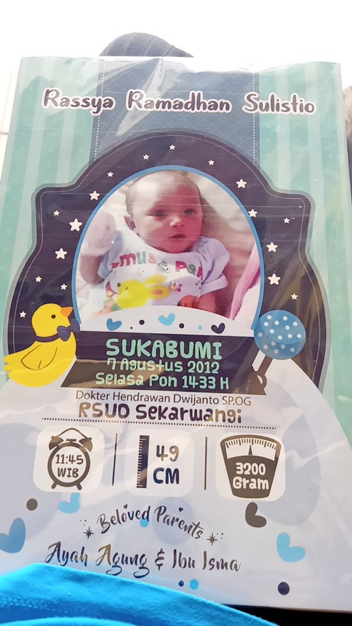 Hiasan Dinding Baby Shower Custom Fhoto Wall Decor Pajangan Dinding Kode Cstm