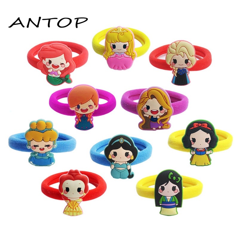 1 Pc Disney Princess Hair Tie Accessory Hair Accessories Jasmine Snow-White Ariel Le-Pei Aisha ANTOP