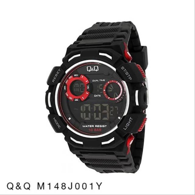 Jam Tangan Digital Pria Q&Q QnQ QQ Asli Ori Original M148 M148J