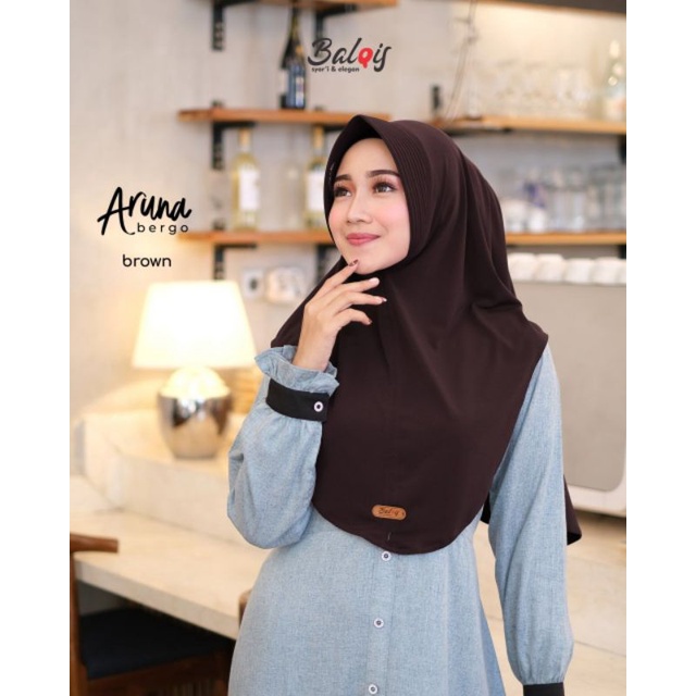 bergo best seller Aruna bahan Jersey ori Balqis hijab