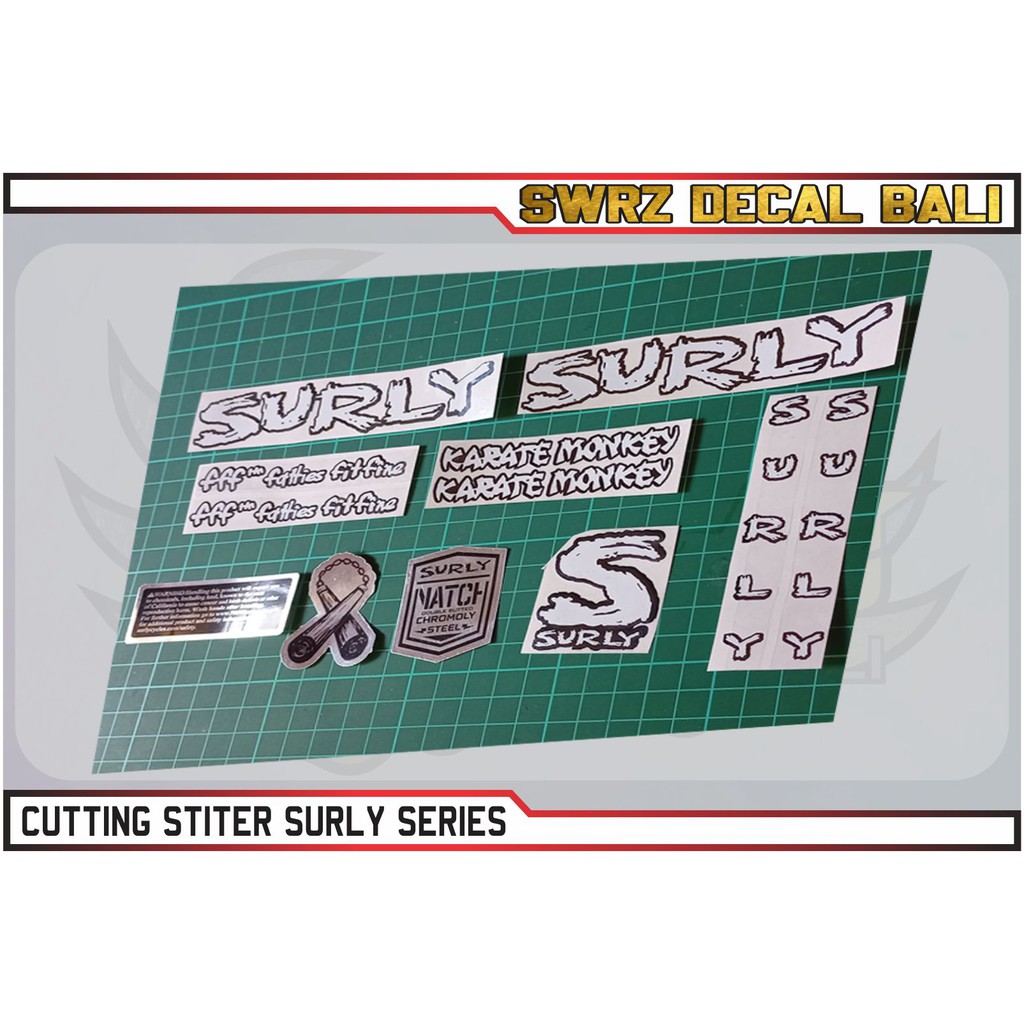 STIKER SURLY KARATE MONKEY BIKE DECAL CUTTING STICKER