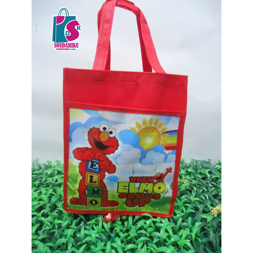 Tas Ultah Anak Elmo Tas Kantong Banner Custom Shopee Indonesia