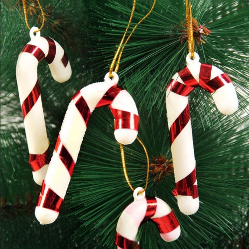 [ 12Pcs/Set Christmas Tree Hanging Candy Cane Ornament Decoration Christmas Tree Decorations  ]