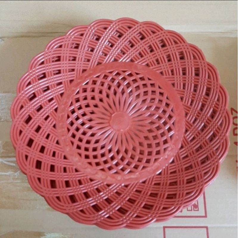 PIRING ROTAN PLASTIK BAHAN BAGUS ECER
