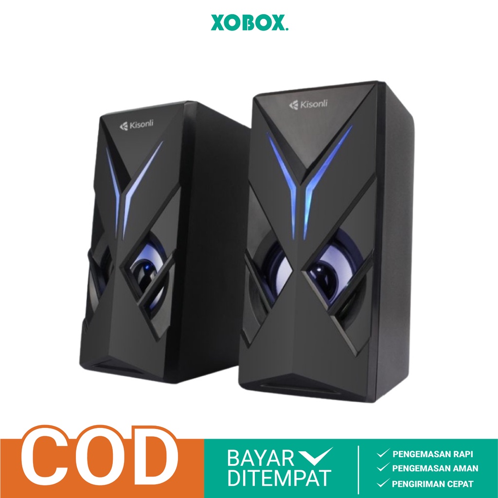 Speaker Aktif 2.0 Komputer Laptop PC U-9005 Stong Bass And LED RGB Light -XOBOX