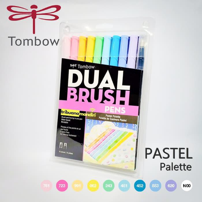 

TOMBOW DUAL BRUSH PEN SET 10 COLORS - PASTEL PALETTE