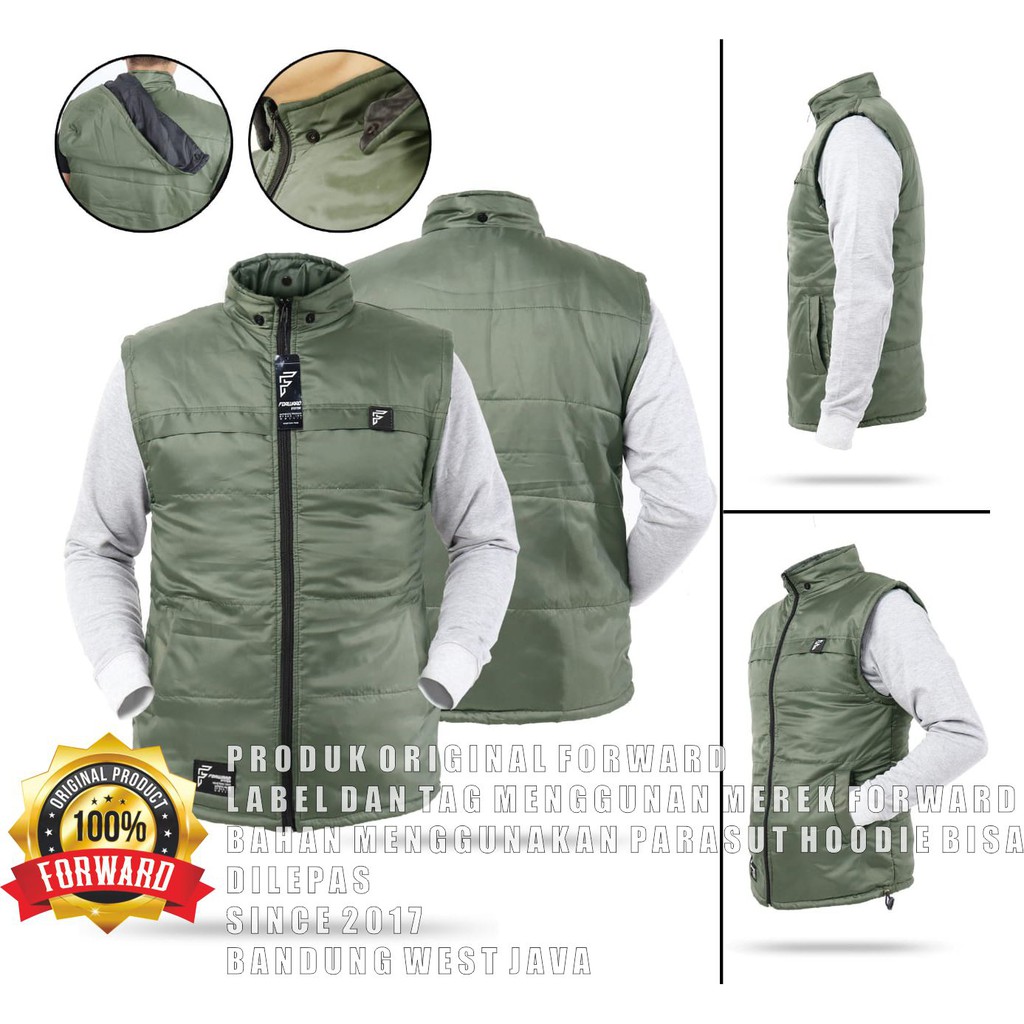 Rompi Perasut Bodyvest Pria Vest Motor Bikers Murah Casual Outdoor Gunung Adventure Premium FORWARD