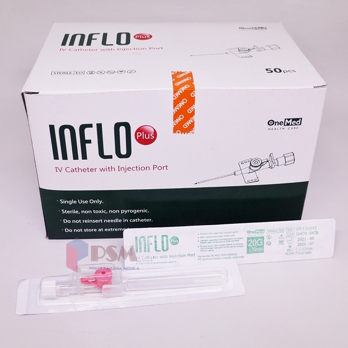 ONEMED Inflo Plus IV Catheter wit Injection Port / IV Catheter Plus Wings