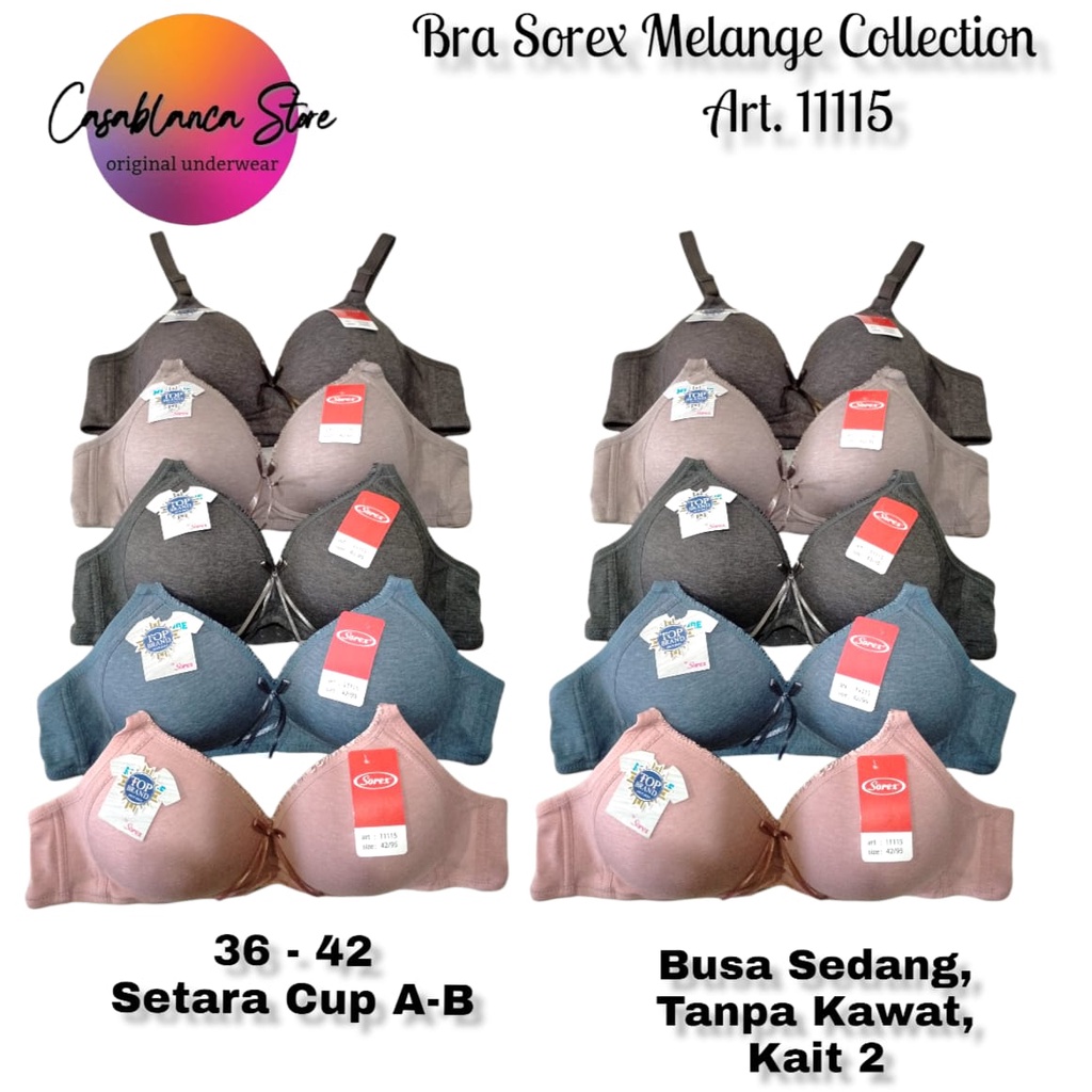 BH SOREX MELANGE COLLECTION ART. 11115 Tanpa Kawat, Busa Sedang, Kait 2