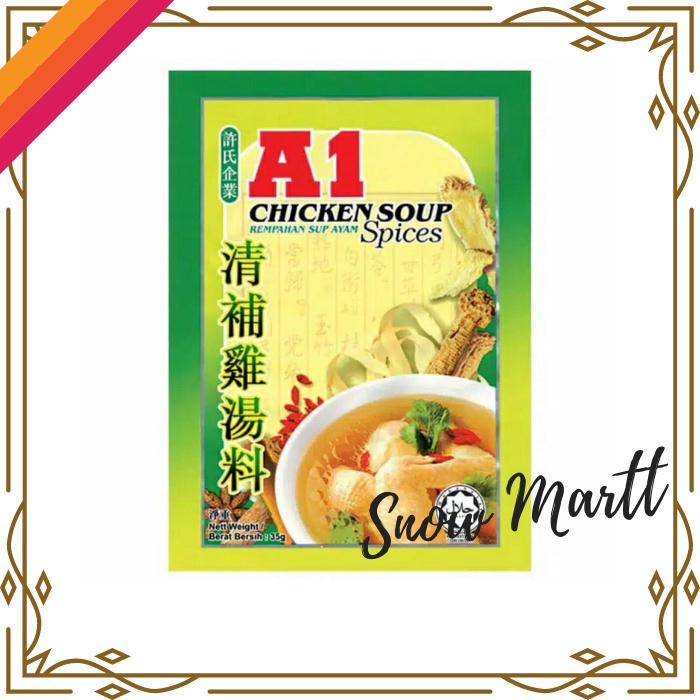 

A1 Chicken Soup Spices / A1 Sup Rempah Ayam / Bumbu Sup Ayam 35gr