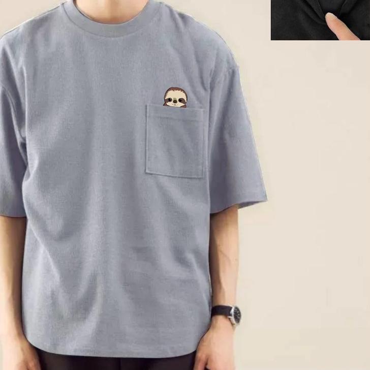 ✯ Mokokomo Kaos Ario Grey Baju Oversize Pria Kaos Oversize Pria Terbaru ◌