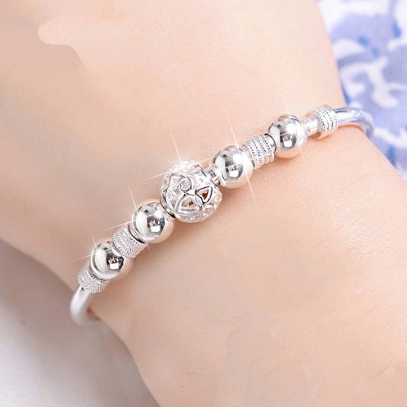 Gelang Perak Asli / Bracelet S925 / Sterling Silver /Wanita Korea Unik bracelet / Charm Gelang pria & Wanita / Gelang Couple / Gelang TitaniumA1-6