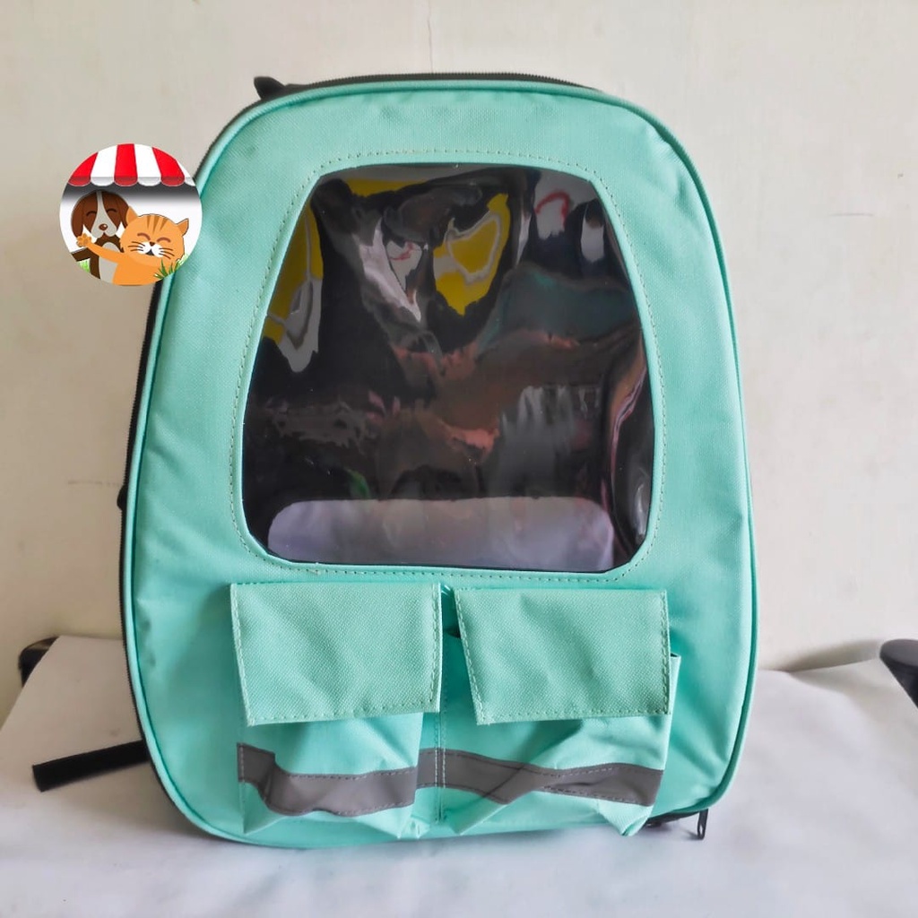 Tas Kucing Anjing Ransel Transparan Mika - Tas Ransel Hewan PC 59