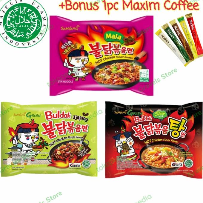 

[Bundling 3 Pcs] Samyang Mie Ramen Korea Jjajang + Stew + Mala Spicy