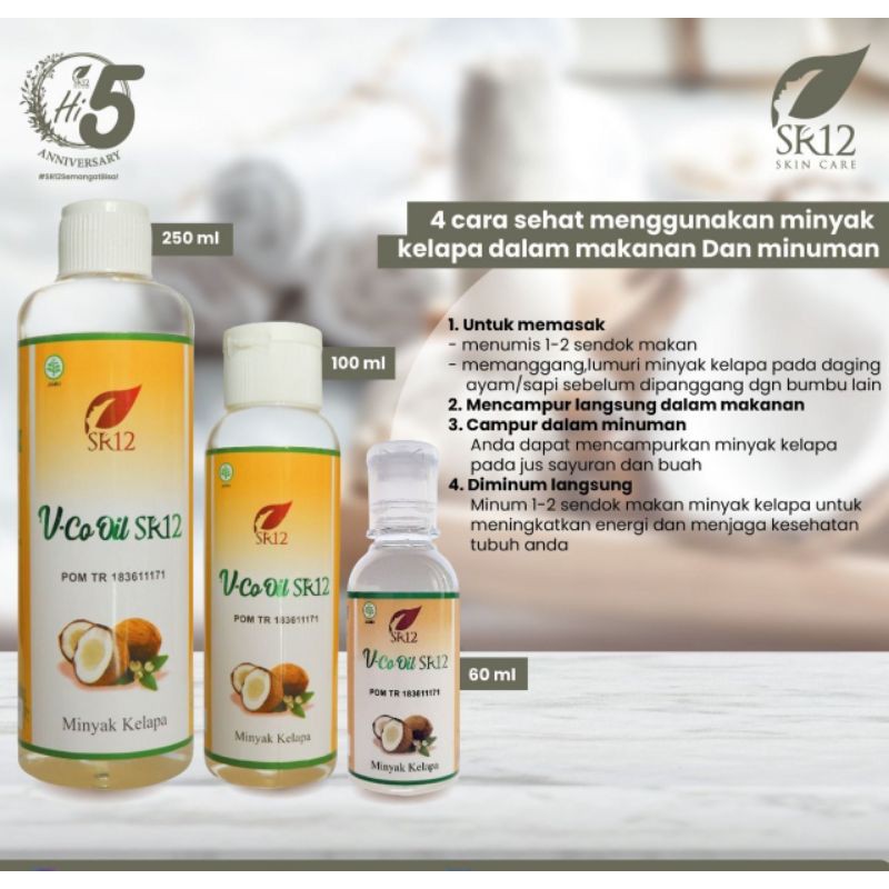 VCO OIL SR12 VICO VIRGIN COCONUT OIL 60 100 250 ml Kapsul MINYAK KELAPA MURNI PREMIUM