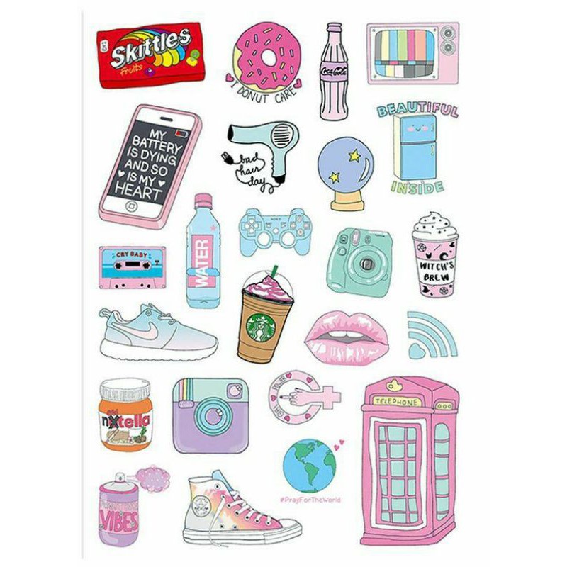 

Stiker Scrapbook BEAUTIFUL INSIDE Desain Diary for Scrapbook