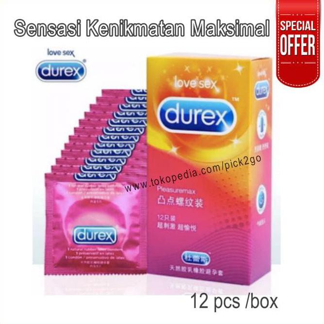 Cod Terlaris Kondom Durex Pleasuremax Bergerigi & Berbintik Dotted - Isi