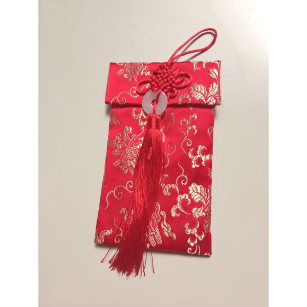 angpao merah dompet amplop imlek kain damask chinese new year potrait