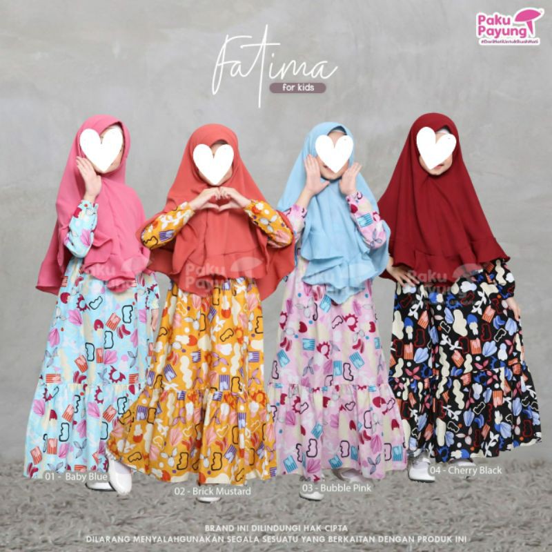 Gamis Anak dan remaja Fatima series by Paku payung