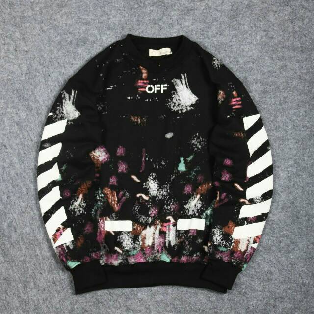 Sweater Crewneck Off White Galaxy