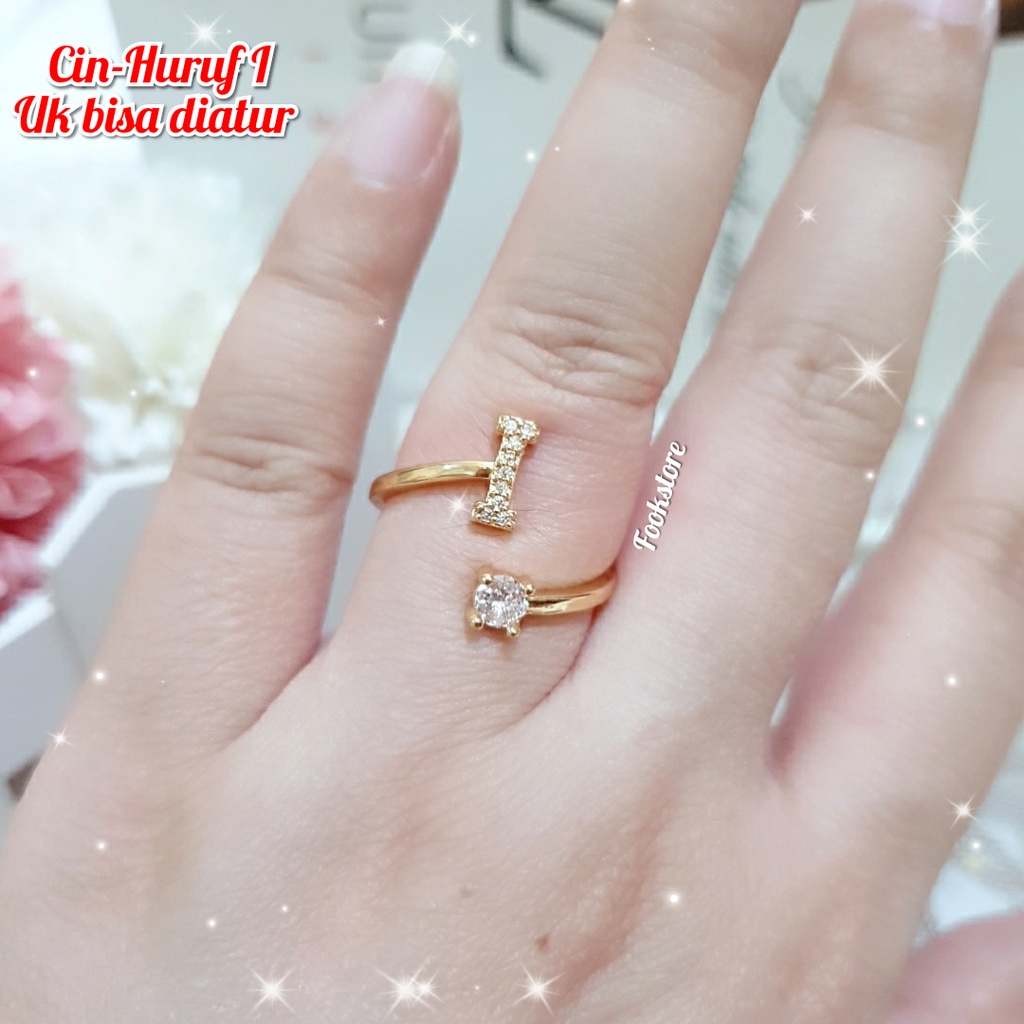 COD CINCIN HURUF XUPING WANITA/UK BISA DIATUR/CINCIN INISIAL