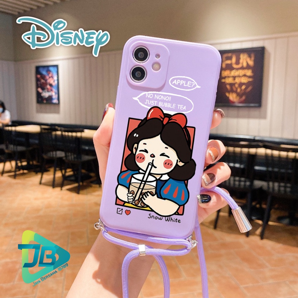 SOFTCASE SILIKON SLINGCASE TALI LANYARD STRAP PHONE MACARON PELINDUNG KAMERA DISNEY OPPO VIVO SAMSUNG XIAOMI REALME IPHONE ALL TYPE JB5346