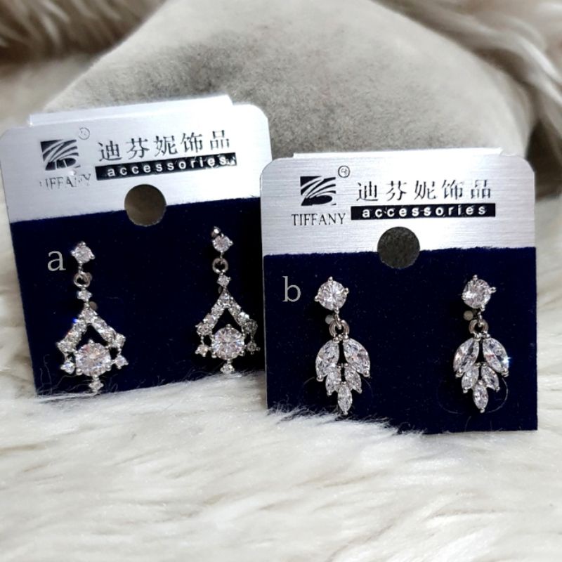 Anting Silver925 Premium Quality Anti karat anti alergi Earring Starling Silver mata kilau 882910