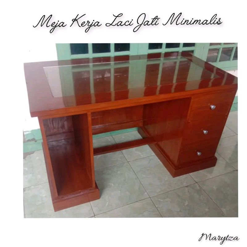 Meja Kerja Komputer Meja Belajar Jati Minimalis Jati