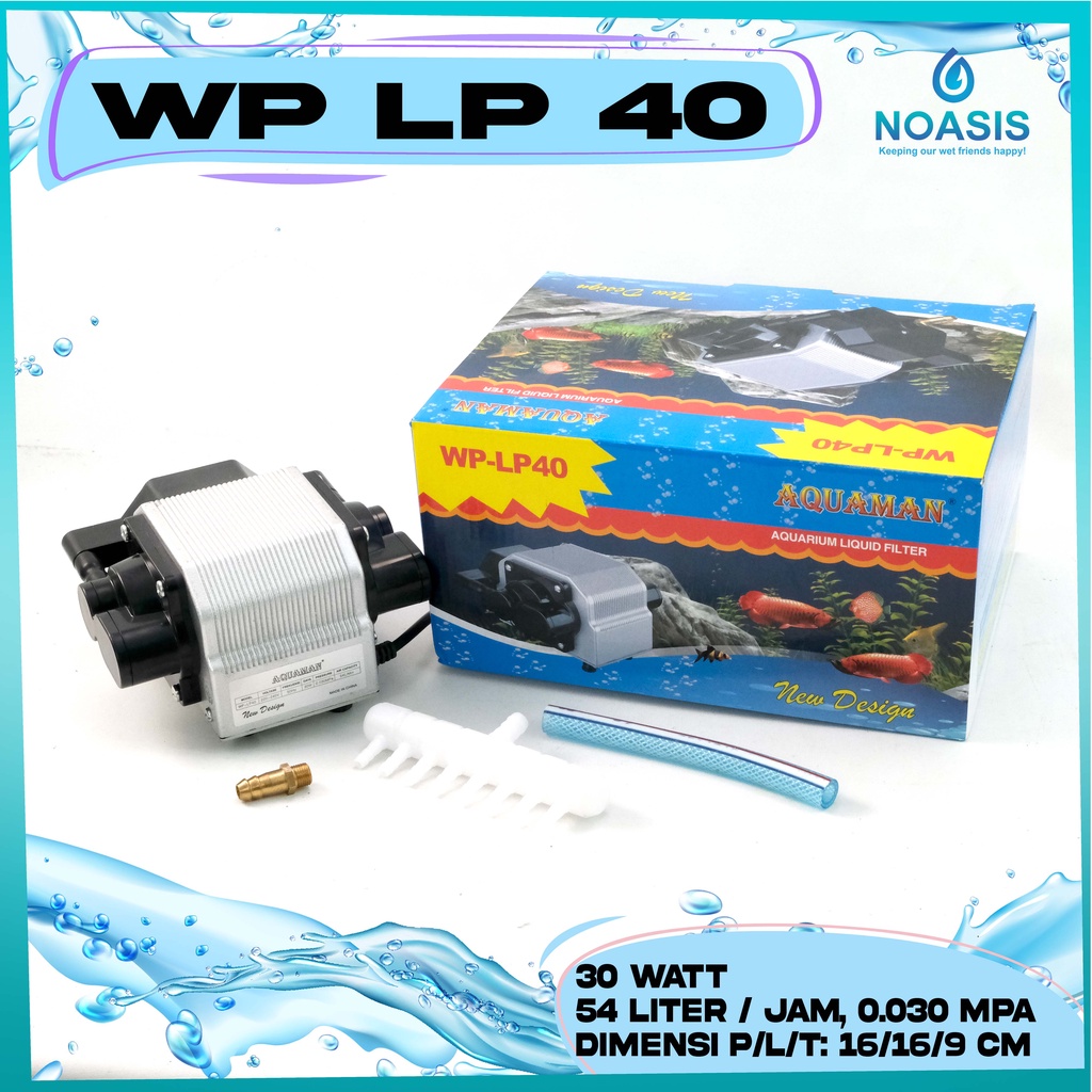 POMPA UDARA KOLAM AQUARIUM AQUAMAN WP LP 40 TEKANAN BESAR 8 OUTPUT