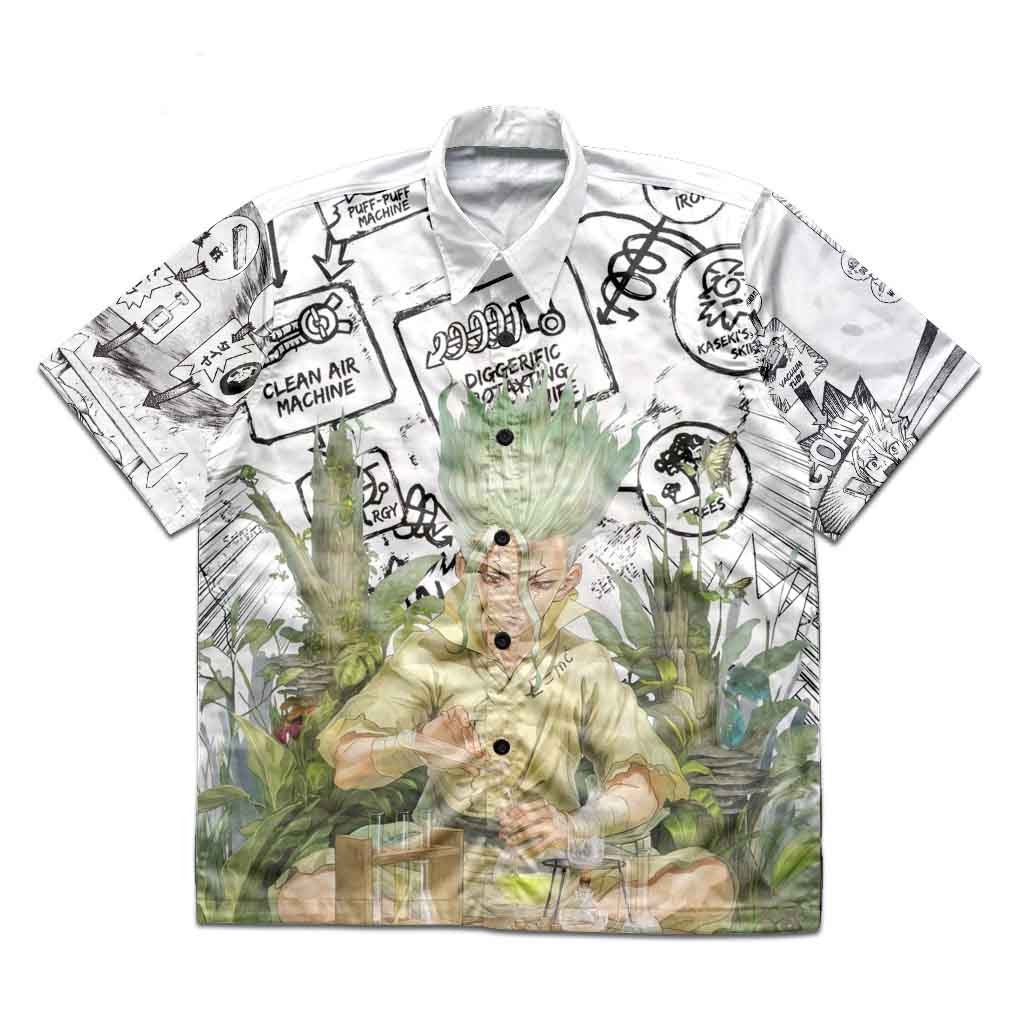 Kemeja Dr Stone Senkuu Anime Manga Premium Unisex