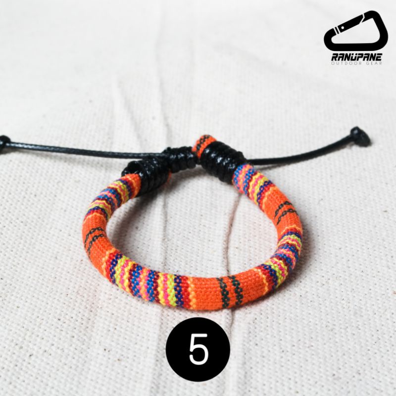 Gelang Tenun Etnik Songket Gelang khas Lombok Motif Unik Gelang Vintage Etnik Etnic Pendaki Gunung Pria Wanita-5