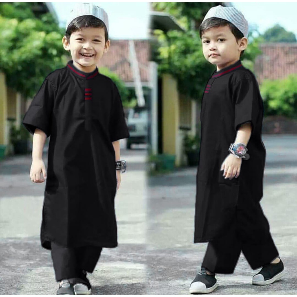 Setelan Koko Anak Laki Laki USIAH 3-14 thn COWOK ARKEN LENGAN PANJANG BONUS PECI baju koko anak laki-laki kurta import baju lebaran balita baju muslim anak laki-laki modern J6P2 kekinian bayi bisa cod murah ngaji tanggung best Seller grosir viral setelan