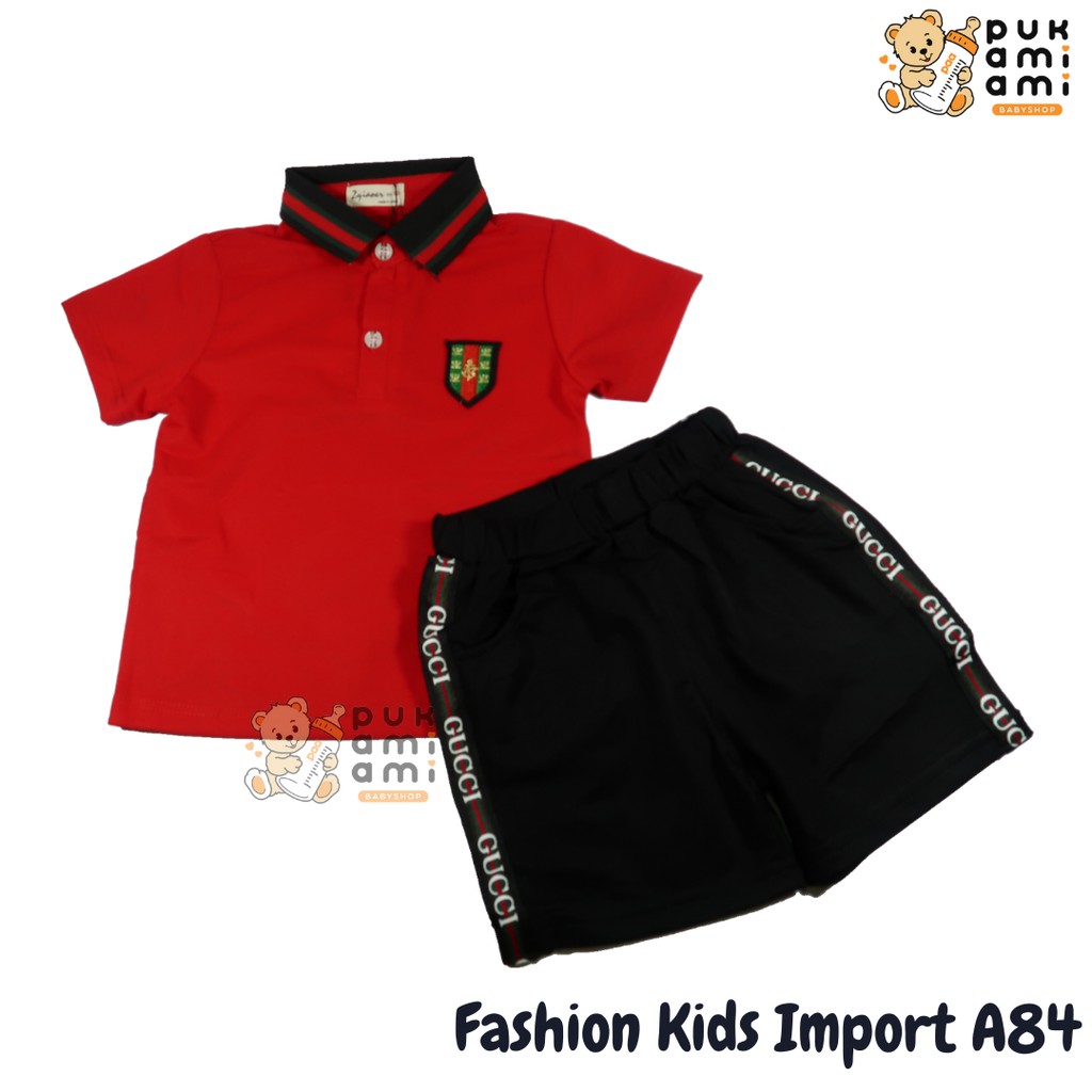 Fashion Kids Import A84 Gucci l Setelan Anak Usia 1 - 3 Tahun