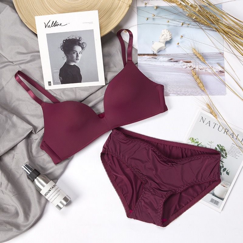 LINGERIEMASTER - (B-24) BISA COD Pakaian Dalam Wanita Bra BH merasa baik bra sexy push up one-piece sport yoga Bra-B-24 Maroon